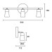 Aplique LED Vitro 3 Luces Forlight