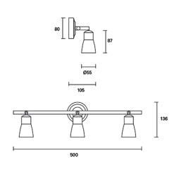 Aplique Safran 3 Luces Forlight