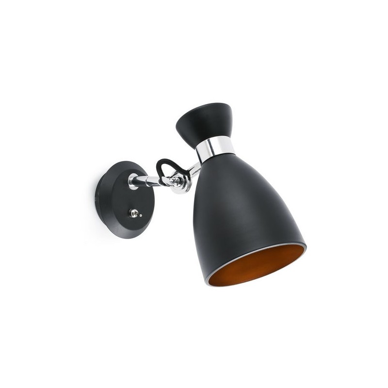 Aplique Retro negro/cobre Faro