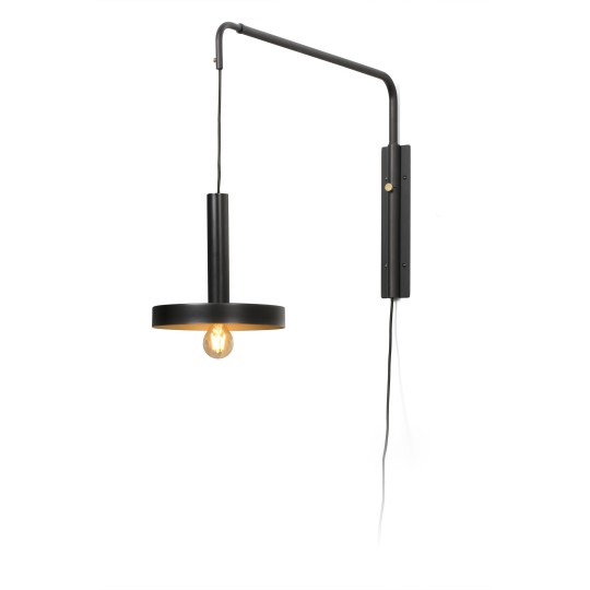 Aplique extensible Whizz negro-oro Faro