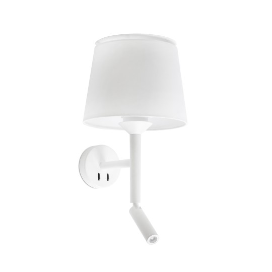 Aplique con lector Savoy blanco Faro