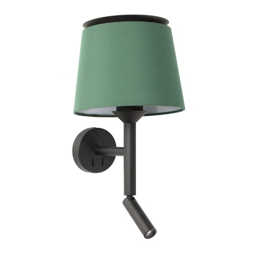 Aplique con lector Savoy verde Faro