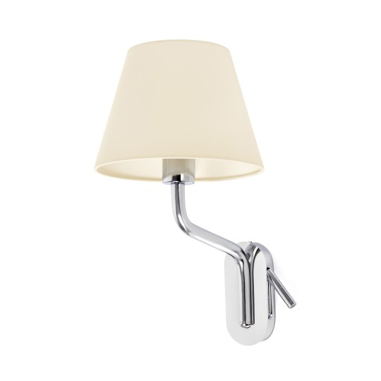 Aplique con lector Eterna izquierdo beige Faro