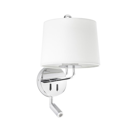 Aplique con lector Montreal cromo+blanco Faro