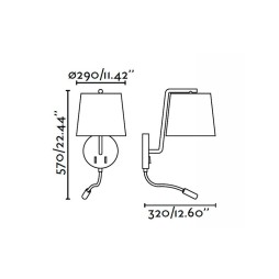 Aplique blanco con lector Berni Faro