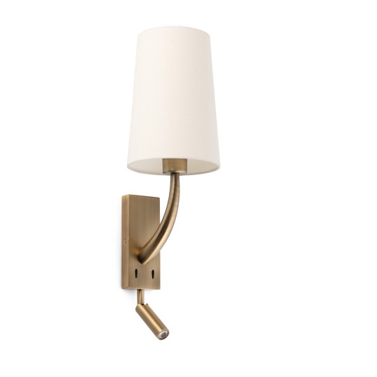 Aplique con lector Rem oro viejo+beige Faro