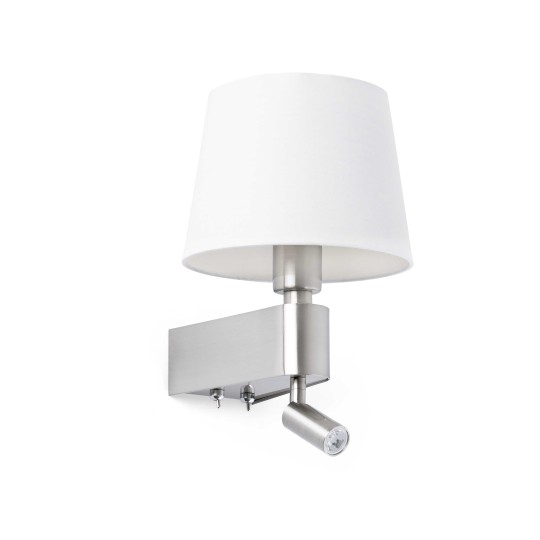 Aplique Room blanco con lector Faro