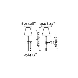 Aplique Sabana con lector izquierdo Faro
