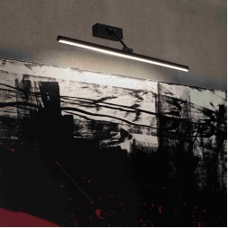 Aplique Magritte 60cm negro mate Faro