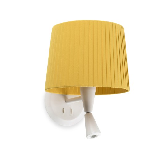 Aplique con lector Samba blanco+amarillo Faro