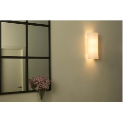 Aplique Cotton cuadrado horizontal dos luces beige Faro