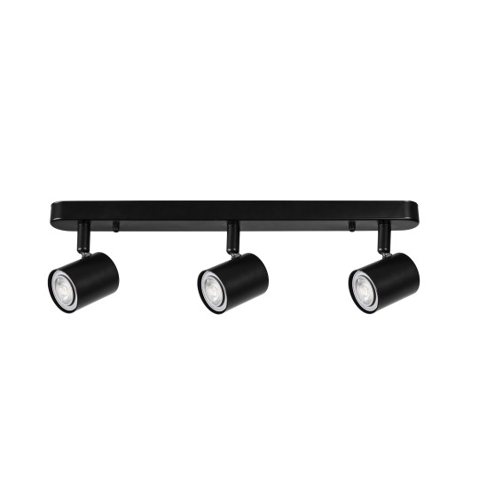 Aplique Keeper negro 3 luces Forlight