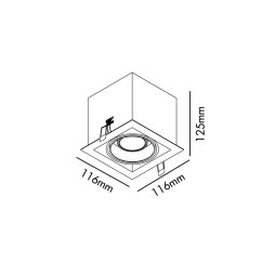 Foco empotrable Falcon orientable negro Faro