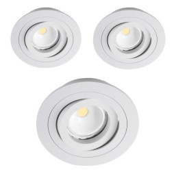 Foco de empotrar redondo blanco