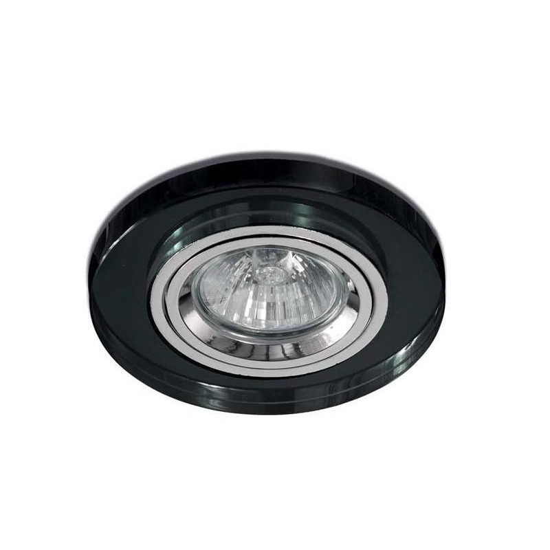 Foco empotrar redondo negro