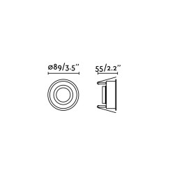 Foco empotrable Hyde negro redondo IP44 Faro