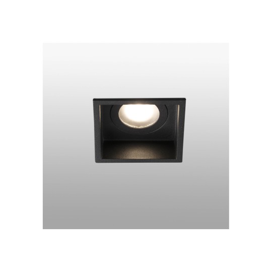 Foco empotrable Hyde negro cuadrado IP44 Faro