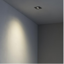 Foco empotrable Radón cuadrado orientable negro Faro