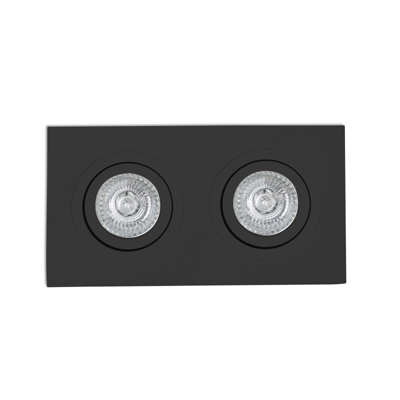 Foco empotrable Radón 2 luces orientable negro Faro