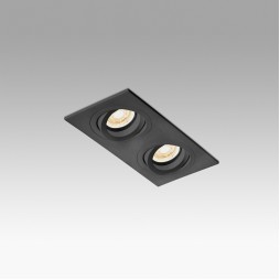 Foco empotrable Radón 2 luces orientable negro Faro