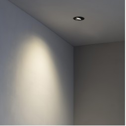 Foco empotrable Radón redondo orientable negro Faro