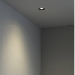 Foco empotrable Neón redondo negro Faro