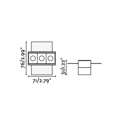 Foco empotrable Troop-3 sin marco Faro