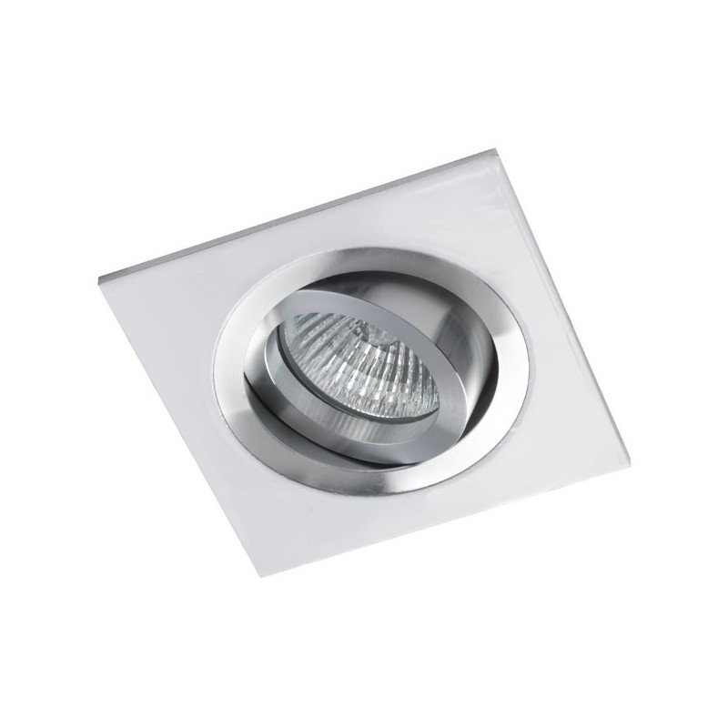 Foco de empotrar cuadrado en aluminio