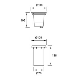 Empotrable de suelo Ringo 3.5W 4000K IP67 Forlight