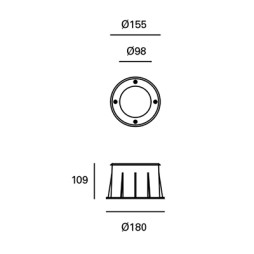 Empotrable de suelo Ringo 10W 3000K IP67 Forlight
