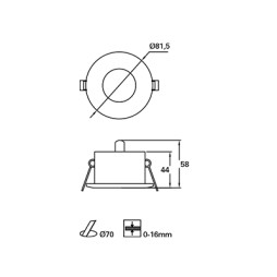 Foco empotrable Minor blanco IP54 Forlight