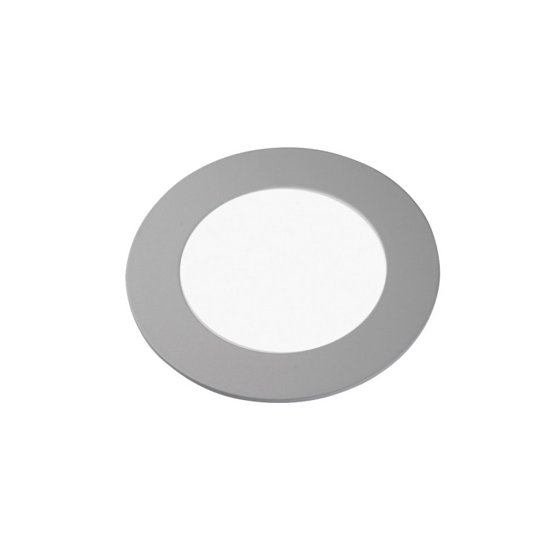 Downlight led redondo plata luz cálida 6w