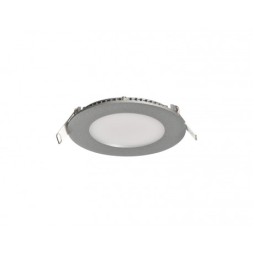 Downlight led redondo plata luz cálida 6w