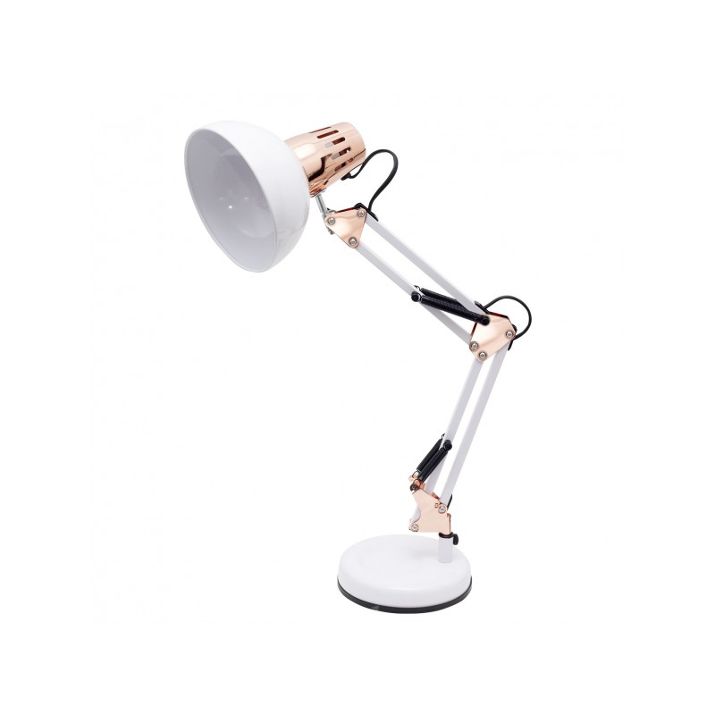 Flexo Antigona blanco/cobre 1xE27 Fabrilamp