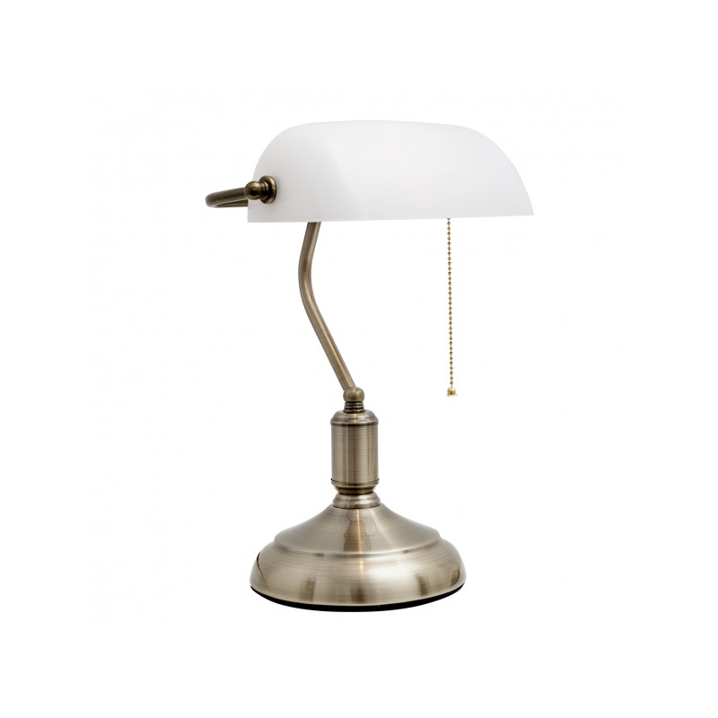 Flexo Bancario Comodoro cuero/blanco Fabrilamp