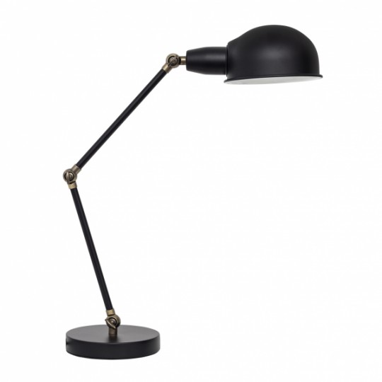 Flexo Calafate negro/cuero LED E27 Fabrilamp