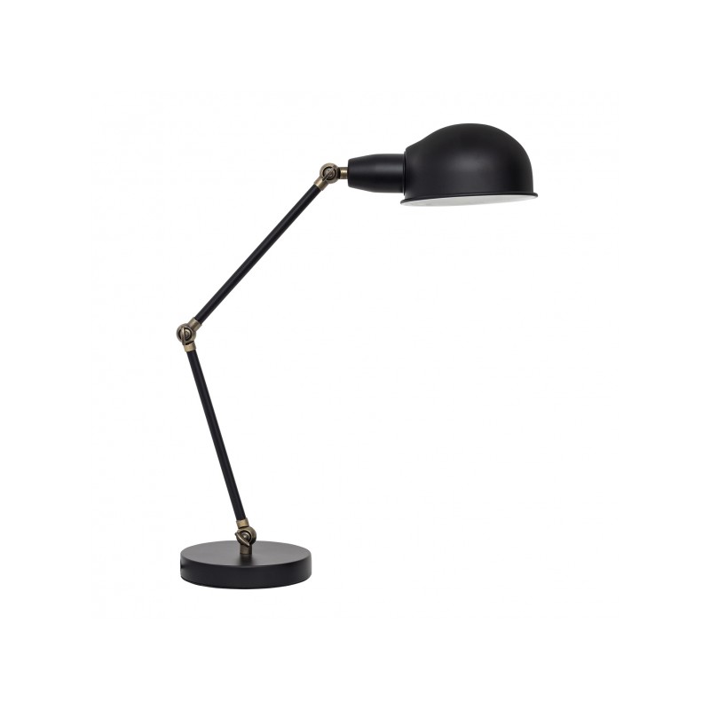 Flexo Calafate negro/cuero LED E27 Fabrilamp