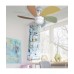 Ventilador 6 aspas Delfín colores pastel Fabrilamp