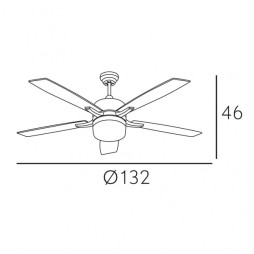 Ventilador 5 aspas Menfis blanco Fabrilamp