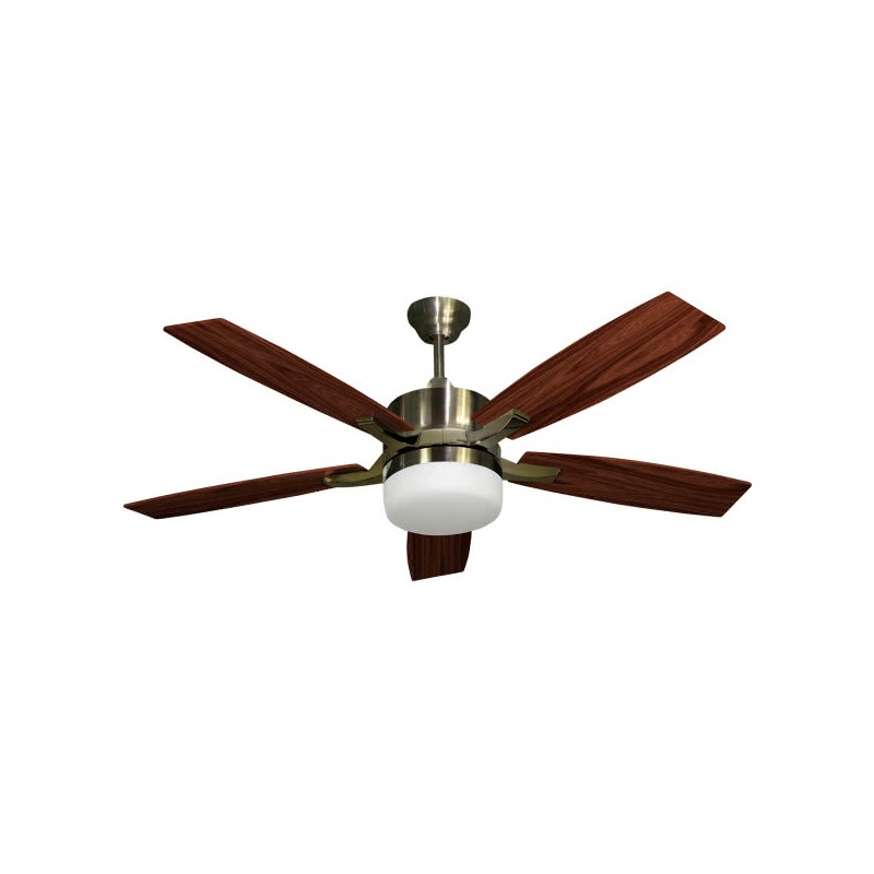 Ventilador 5 aspas Menfis cuero/cerezo/nogal Fabrilamp