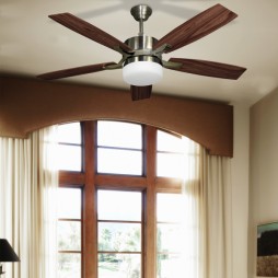 Ventilador 5 aspas Menfis cuero/cerezo/nogal Fabrilamp