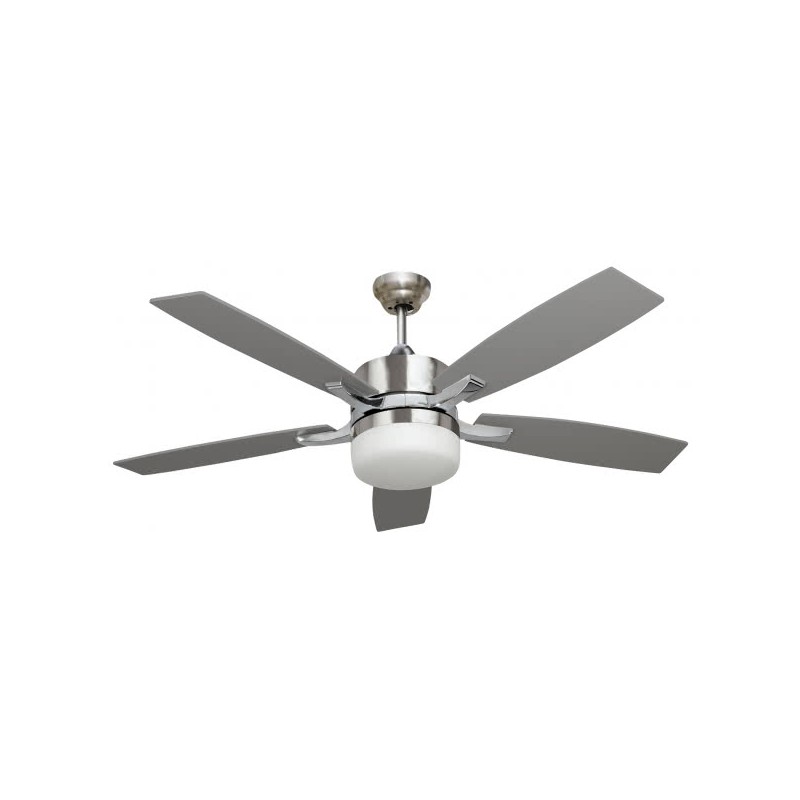 Ventilador 5 aspas Menfis níquel/haya/plata Fabrilamp