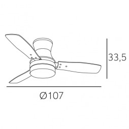 Ventilador 3 aspas Buran blanco Fabrilamp