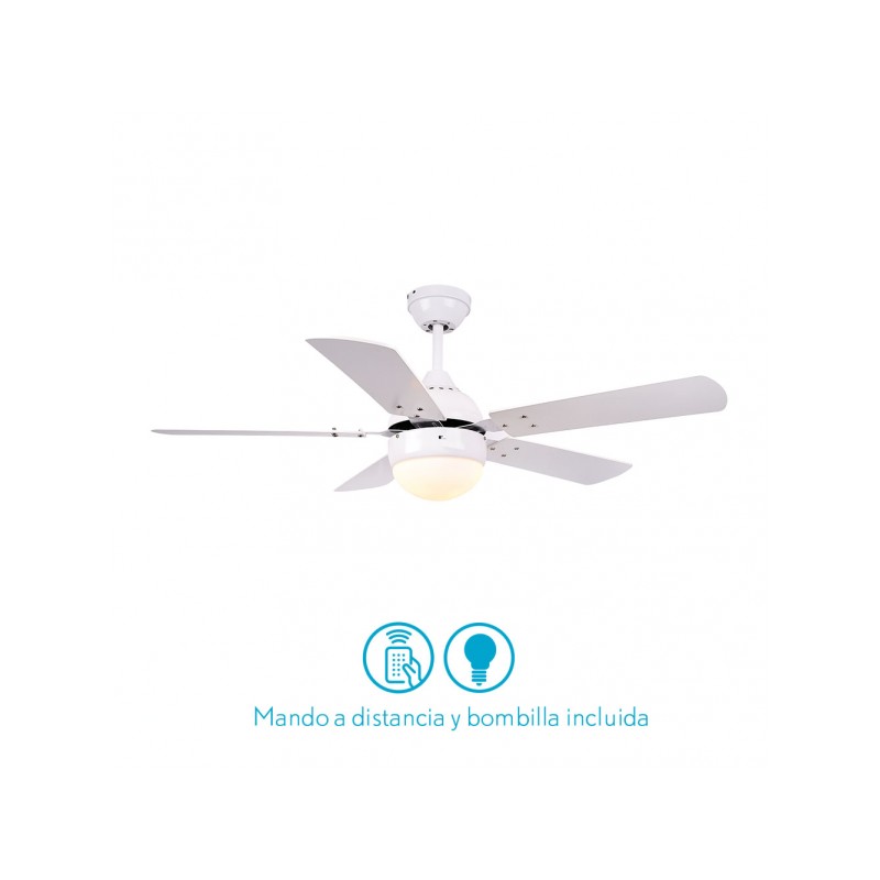 Ventilador 5 aspas Pontia blanco Fabrilamp