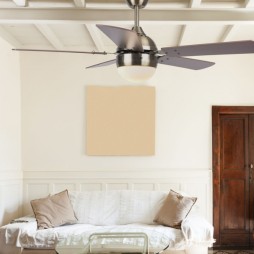 Ventilador 5 aspas Pontia cuero/cerezo/nogal Fabrilamp