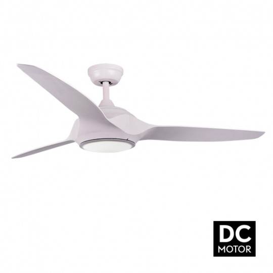 Ventilador motor DC Narai blanco LED 18W 4500k Fabrilamp