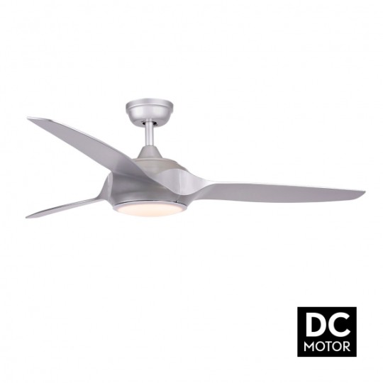 Ventilador motor DC Narai plata LED 18W 4500k Fabrilamp