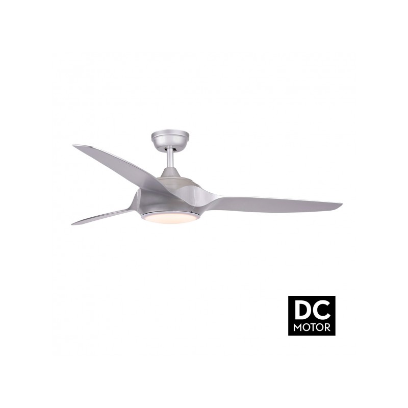 Ventilador motor DC Narai plata LED 18W 4500k Fabrilamp