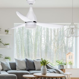 Ventilador motor DC Asifa blanco LED 12W 4000k Fabrilamp