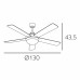 Ventilador 5 aspas Biruji níquel/plata/haya Fabrilamp